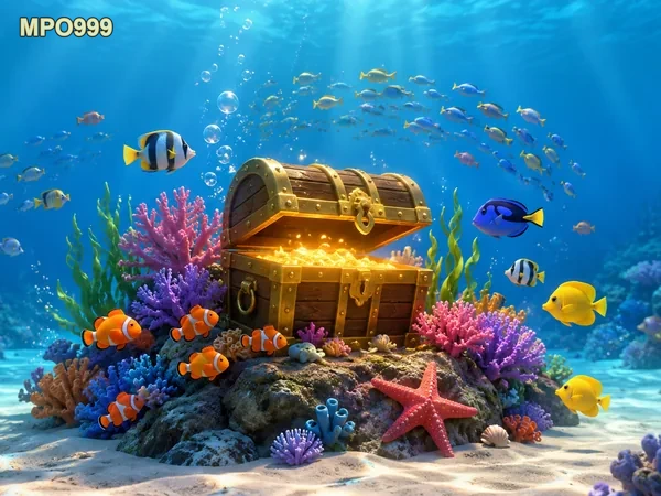 Visual permainan Mega Fishing di mpo999 pada layar kedua